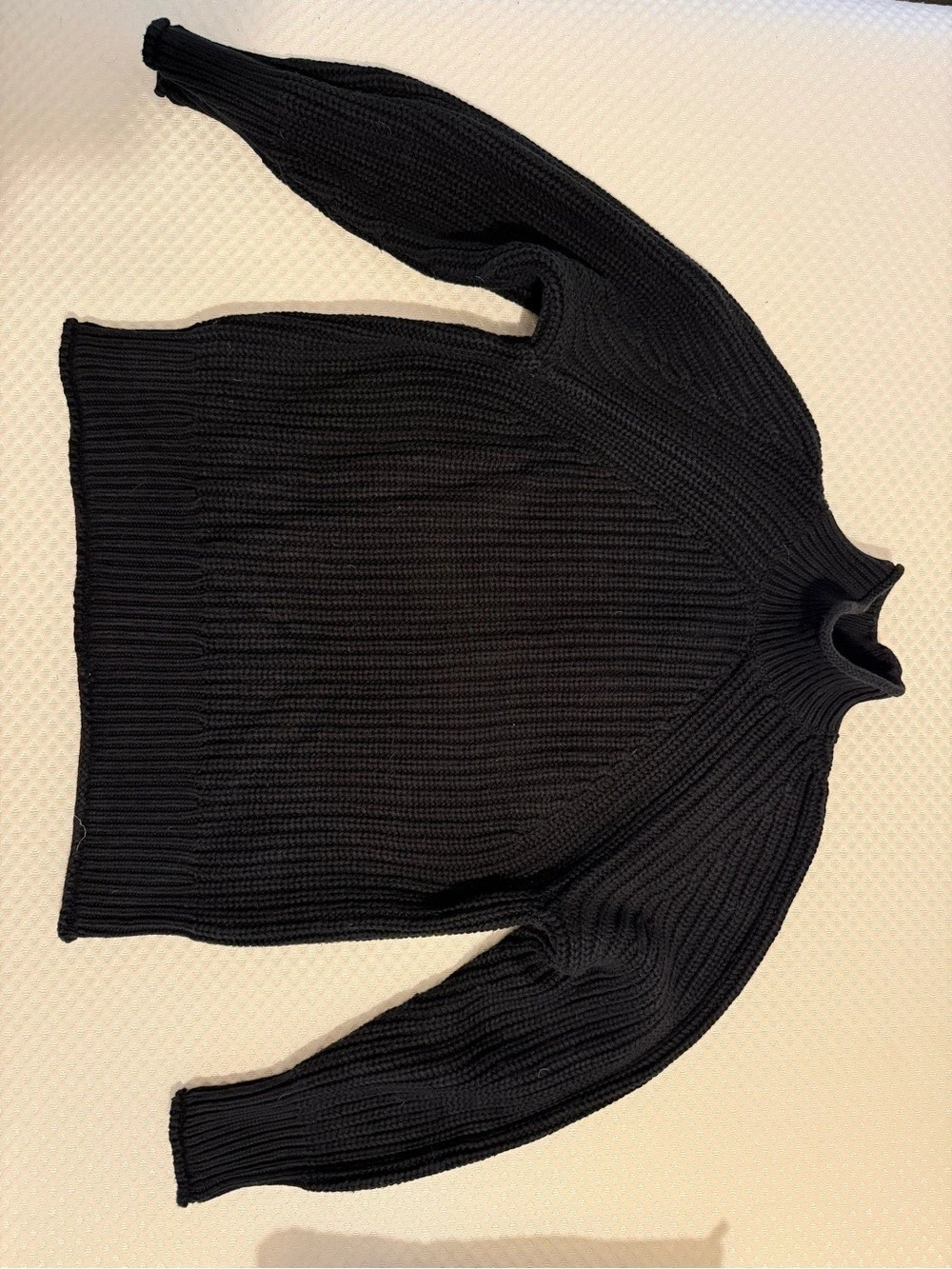 J.Crew Ribbed Shaker Mockneck Sweater Black
